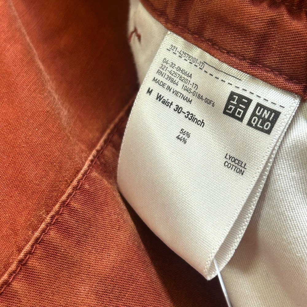 🔥5/$35🔥 UNIQLO Wide Leg Corduroy Pants in Rust - Picture 5 of 6